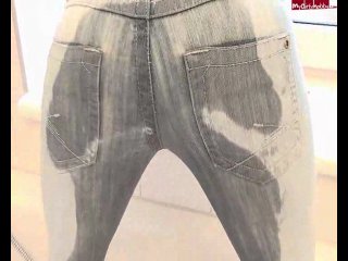 beautifully peed in gray jeans (group video vkontakte ru/club16555988)